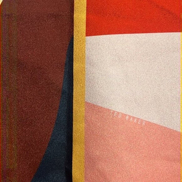 TED Baker Hasel Mississippi Abstract Design Top, Navy/Multi Size 1/ US 4 - Picture 5 of 14